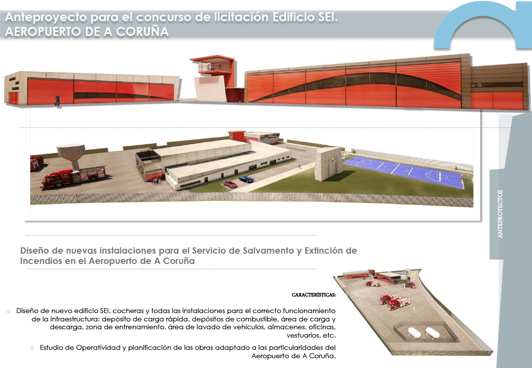 Anteproyecto para el concurso de licitación Edificio SEI. AEROPUERTO DE A CORUÑA