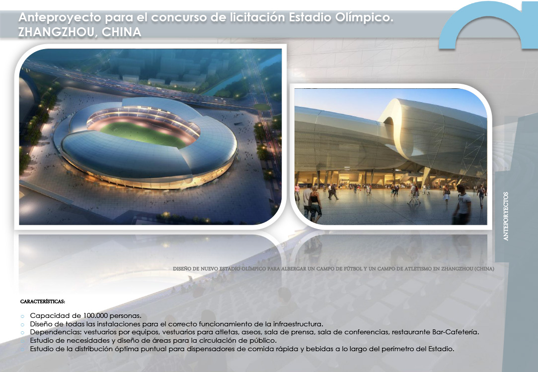 Anteproyecto para el concurso de licitación Estadio Olímpico. ZHANGZHOU, CHINA